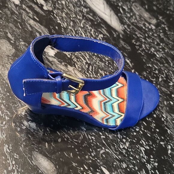 AMERICAN EAGLE WOMEN'S Classic Heels SANDAL ANKLE STRAP OPEN TOE WEDGE SANDAL - Picture 14 of 16